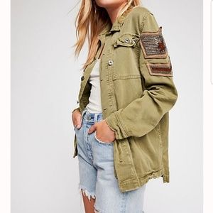 Free people embroidered shirt jacket